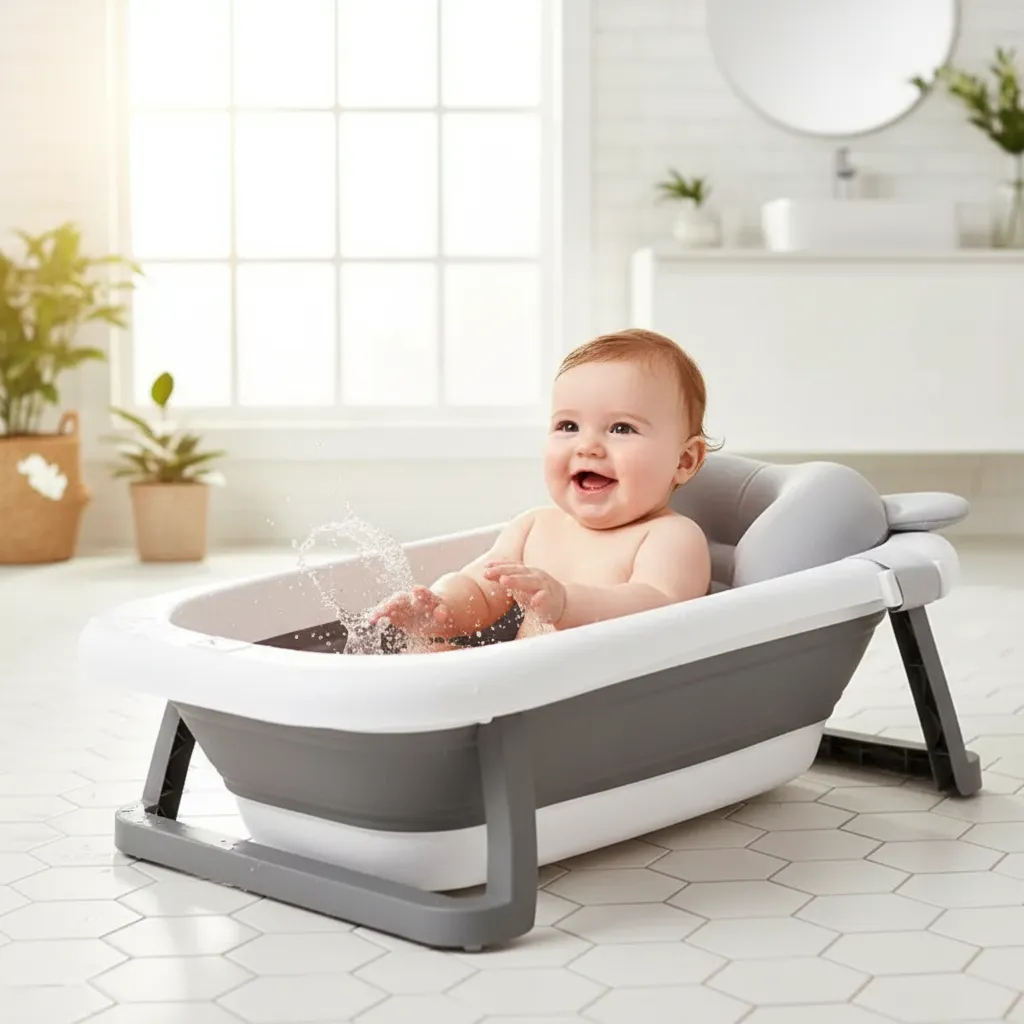 Vista 3 de Combo bañera + acolchado + regalo - COLOR: ROSADO